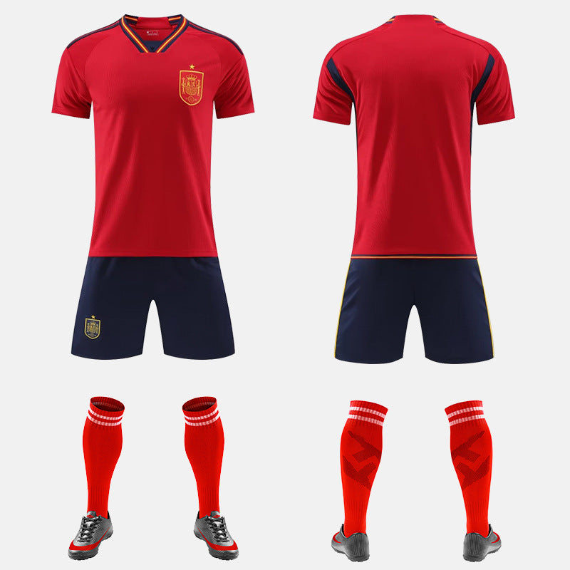 Ensemble de Maillots de Football – Angleterre , USA , Espagne (Domicile et Extérieur)