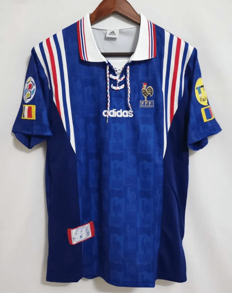 1996 France Home Jersey With EURO 1996 Patch
