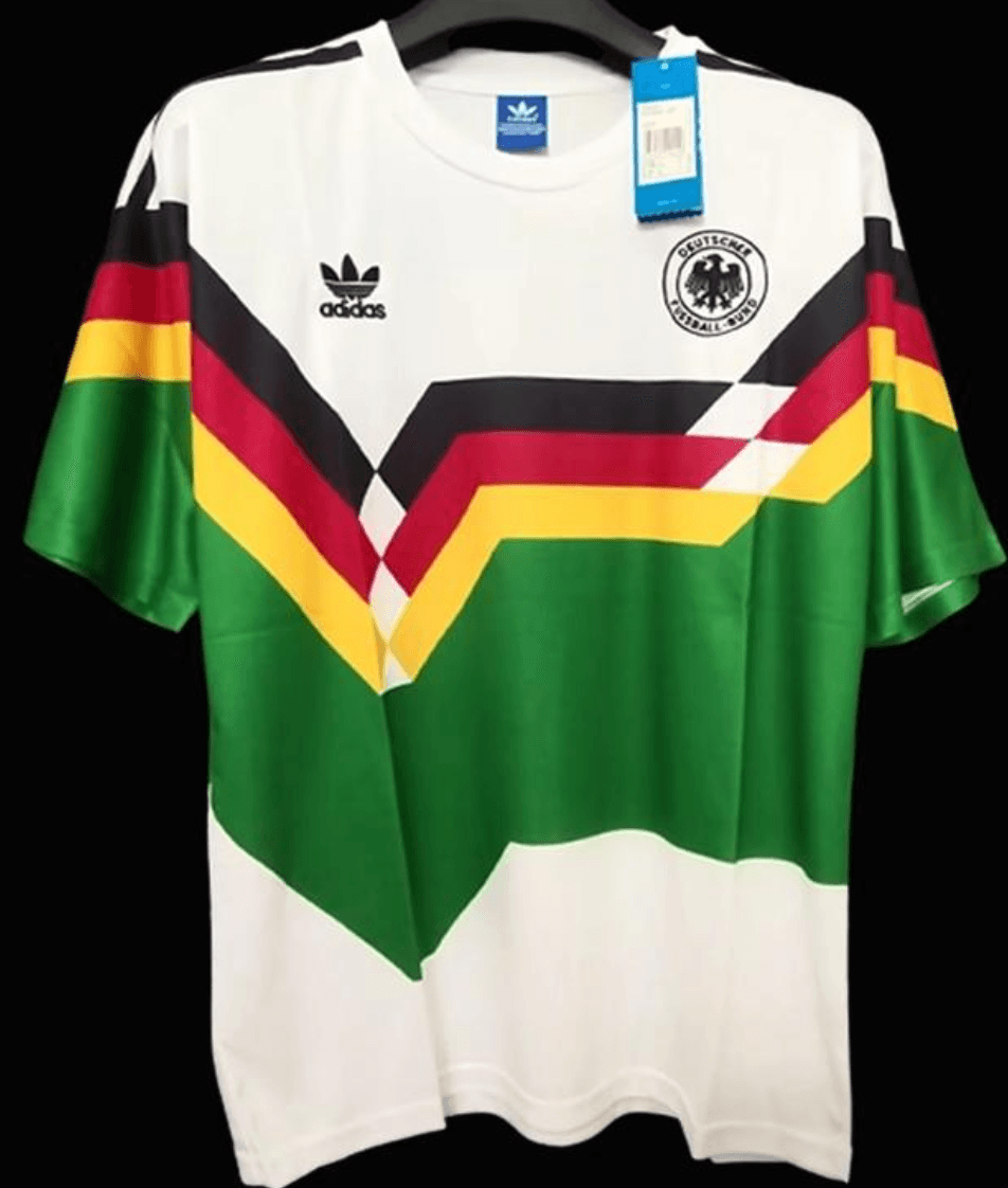 1990 Germany Home With Mash-up Strip green