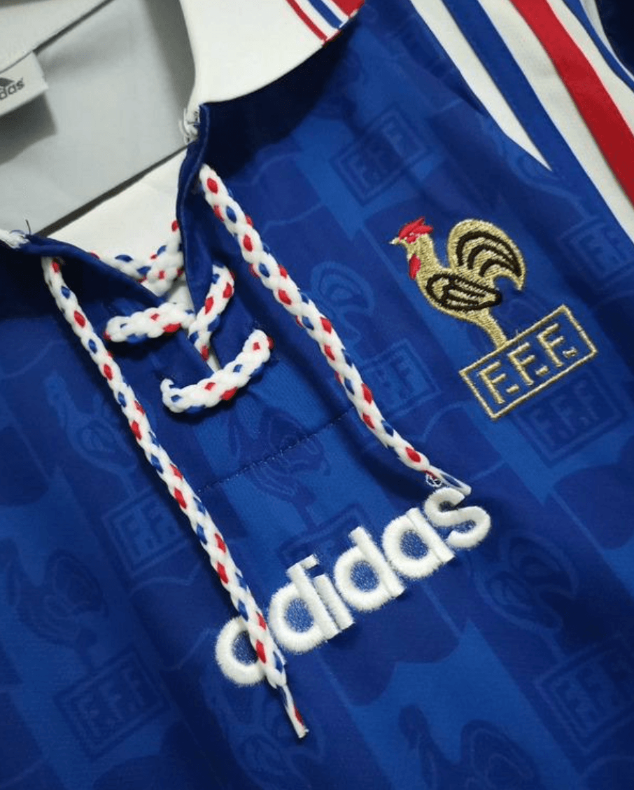 1996 France Home Jersey With EURO 1996 Patch – Image 3