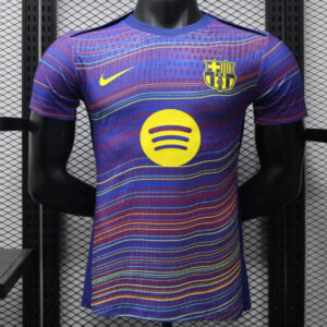 25/26 FC Barcelona Blue with Colorful Wave Stripes