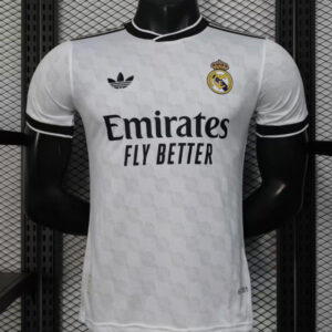 25/26 Real Madrid White with Geometric Pattern