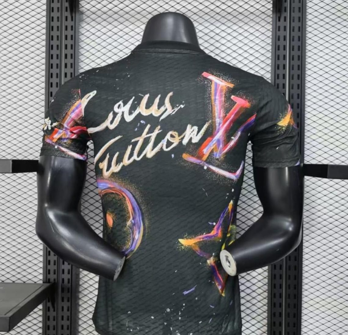 25/26 Real Madrid Black with Colorful Abstract Art Pattern – Image 2