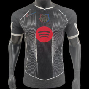 25/26 FC Barcelona Black with White Line Pattern