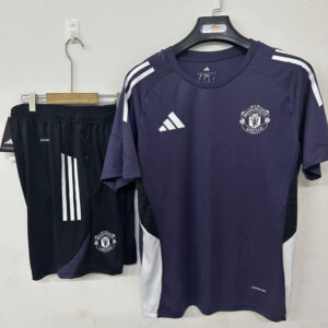 25/26 Manchester United Pre-Match Training Jersey Purple+ Shorts