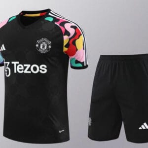24/25 Manchester United Black Short Sleeve Jersey+Shorts