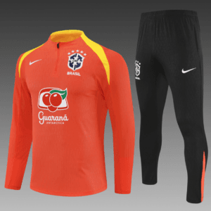2025/26 Brazil Orange Half Pull Training Suit